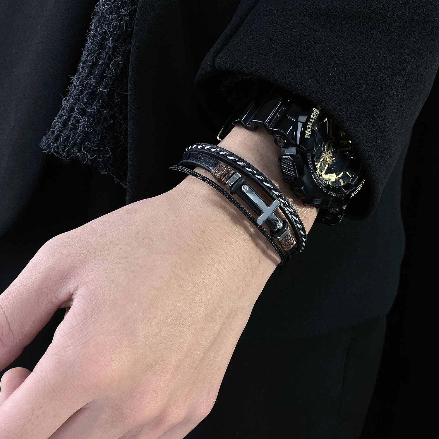 Equilibrium Leather Bracelet