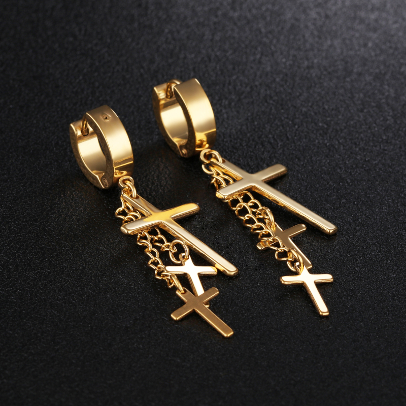 Chain Cross Fashion Earring