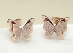 Shinning Butterfly Rose Gold Earring