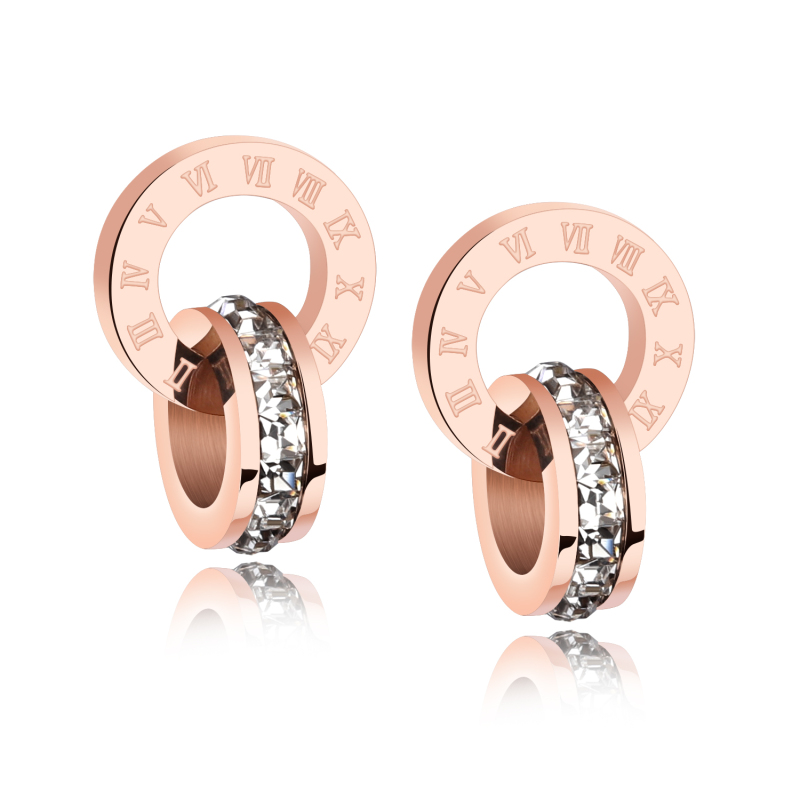 Designer Style Earrings With CZ