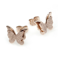 Shinning Butterfly Rose Gold Earring