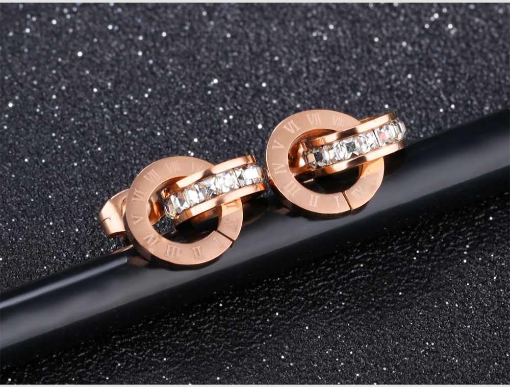 Designer Style Earrings With CZ