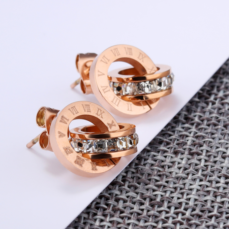 Designer Style Earrings With CZ