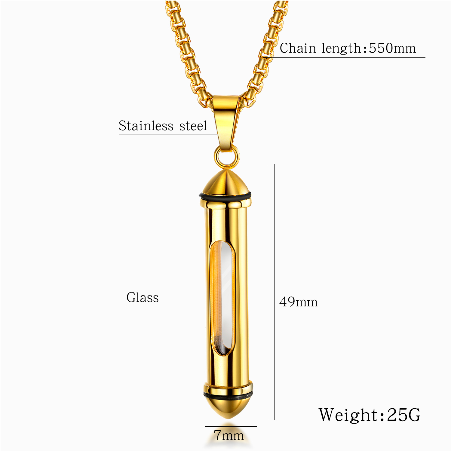 Men Bullet Necklace