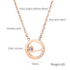 Stainless Steel Gold Necklace Womens