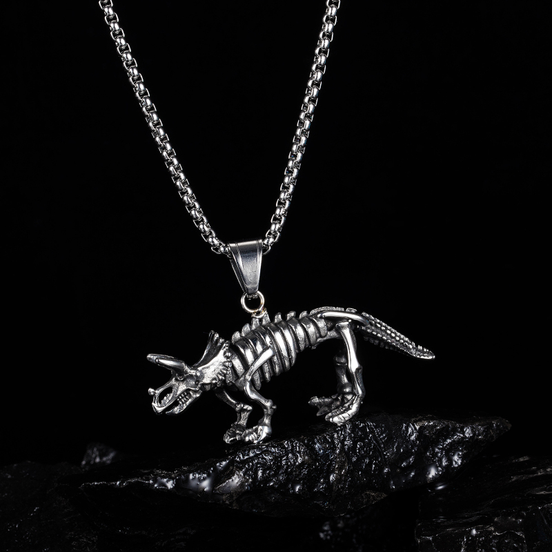 Stainless Steel Dinosaur Necklace
