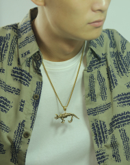 Stainless Steel Dinosaur Necklace