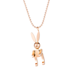 Stainless Steel Playboy Bunny Necklace