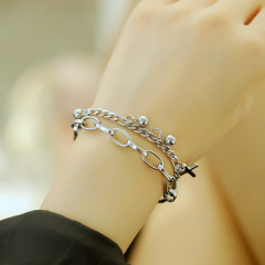 Steel Cross Bracelet