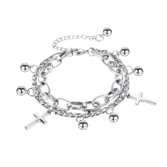 Steel Cross Bracelet