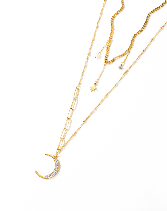 Stainless Steel Moon Necklace