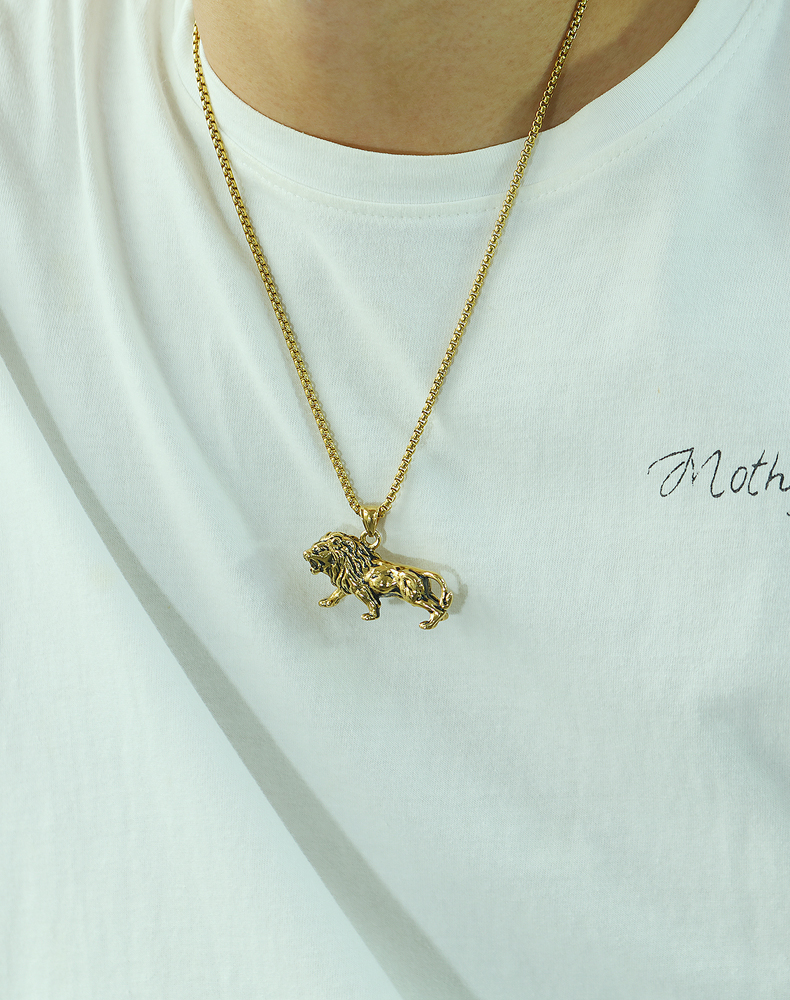 Stainless Steel Lion Necklace
