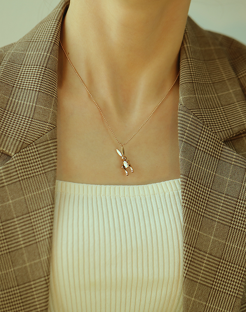 Stainless Steel Playboy Bunny Necklace