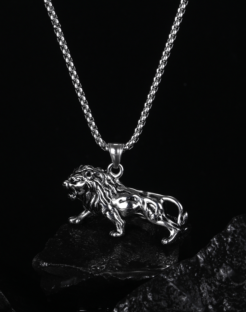 Stainless Steel Lion Necklace