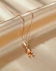 Stainless Steel Playboy Bunny Necklace