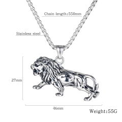 Stainless Steel Lion Necklace