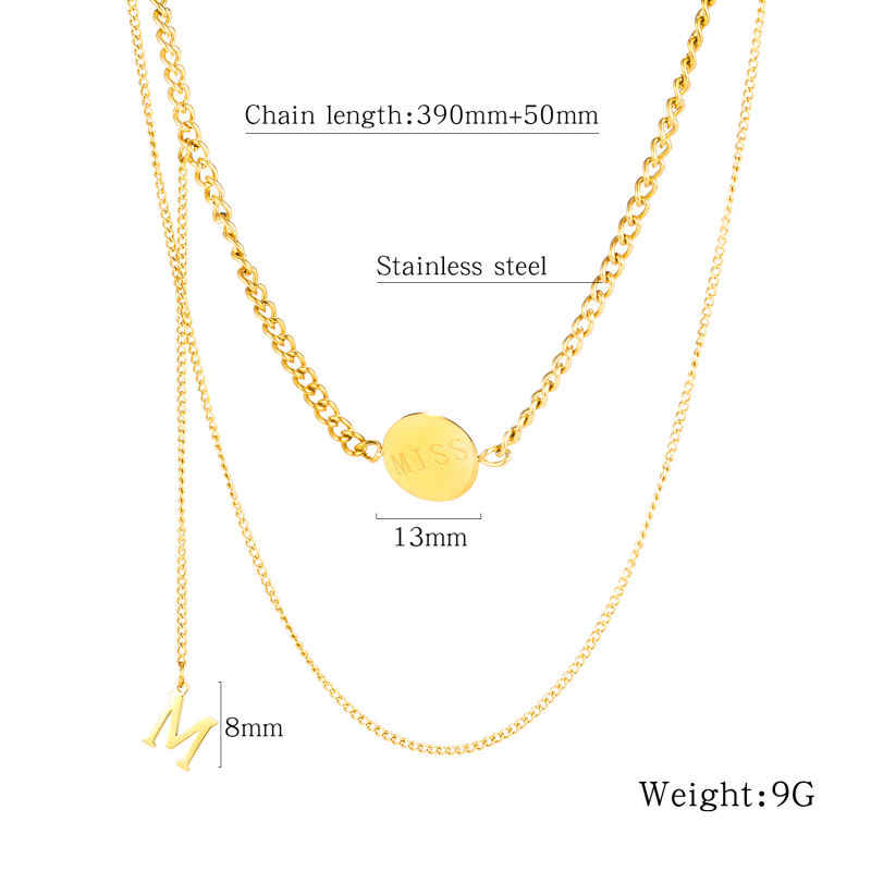 Stainless Steel Chain Necklace Womens