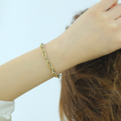 Gold Tone Stainless Steel Bracelet