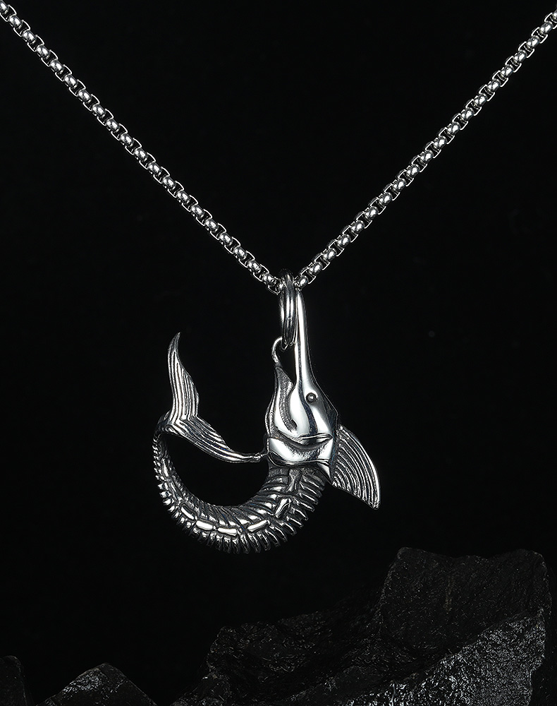 Stainless Steel Fish Hook Pendant