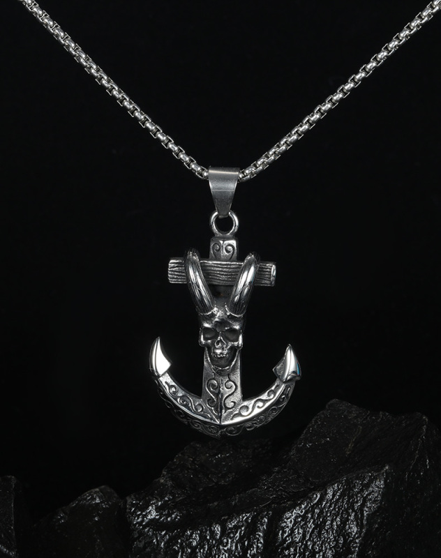 Stainless Steel Fish Hook Necklace