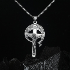 Mens Cross Necklace Stainless Steel