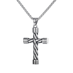 Mens Stainless Steel Cross Pendant