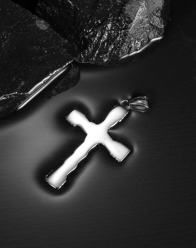 Mens Stainless Steel Cross Pendant