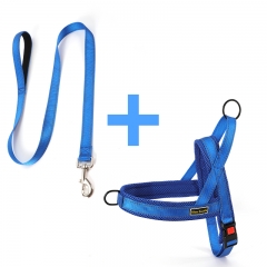 Personalized Adjustable Chest Easy walk Pet Reflective Designer Custom Leash Dog harness set