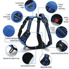 Inspired Walk Custom Reflective Rope Dog Leash Sets No Pull Dogs Vest Harness Set And Leashes