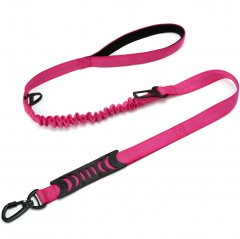 Multi Functional Heavy Duty Dog Leash 5 Ft Reflective Walking Training Shock Absorbing Bungee Leash