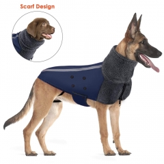 Winter Waterproof Luxury Reflective Dog Coat Clothes Warm Turtleneck Polar Fleece Outdoor Jacket