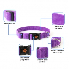 Soft Latest Designer Velvet Dog Collar Pet Collar For Dog And Cats