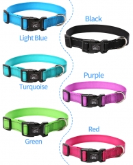 Wholesale Manufacturer Reflective Dog Pet Nylon Webbing Collar For Dog