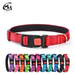 Reflective Dog Collar With Safety Locking Buckle Adjustable Nylon Pet Collars