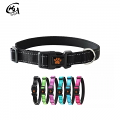 Large Medium Small Premium Soft Padded Reflective Nylon Dog Collar