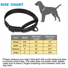 Pet Products Customized Training Reflective Adjustable Nylon Dog Martingale Collar