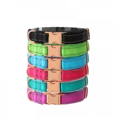 Reflective Thick Dogs Velvet Metal Buckle Luxury Training Pet Products Collars