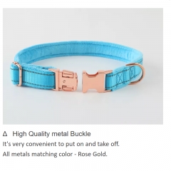 Reflective Thick Dogs Velvet Metal Buckle Luxury Training Pet Products Collars