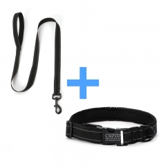 Personalized Luxury Pet Dog Collars And Leash Set Nylon Reflective Air Mesh Training Dog Collar Set