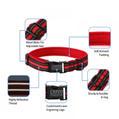 Reflective Custom Designer Luxury Nylon Dog Collars Training Metal Buckle Personalized Dog Collar