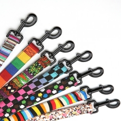 Fashion Colorful Canvas Black Zinc Alloy Clip Canvas Dog Leash