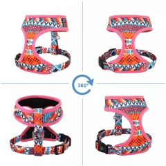 Luxury Padded Adjustable Polyester Pet Lovely Dogs Harness And Leash Set