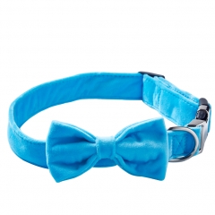 Luxury Sweet Cute Bowknot Accessories Velvet Customized Dog Smart Collar