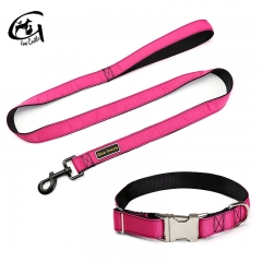 High Quality Private Label Custom Nylon Pet Dog Collars And Leashes Collar Leash Set