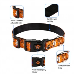 Hallowmas Puckish Colorful Nylon Designer Pet Pattern Dog Collars And Leashes Collar Leash Set