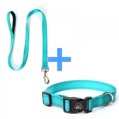 Reflective Nylon Dog Collar Leash Personalized Fashion Custom Training Pet Leashes Set