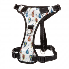Soft Fancy Polyester Pet Stylish Geometric Pattern Chest Plate Adjustable Custom Dog harness