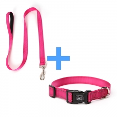 Reflective Nylon Dog Collar Leash Personalized Fashion Custom Training Pet Leashes Set