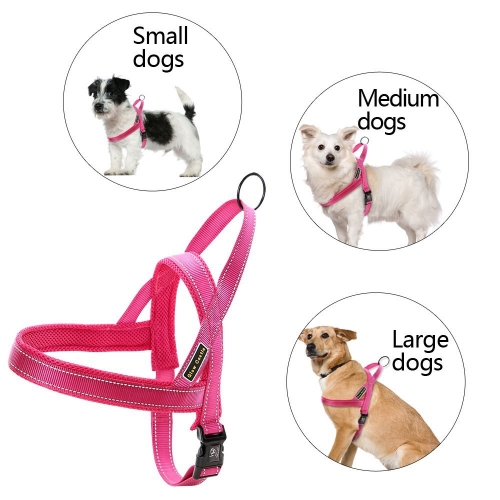 Custom Nylon Mesh Padded Quick Fit Safety Lithe Handle Reflective Soft Training Pet Dog Harness