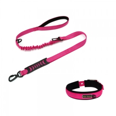 Dog Thick Neoprene Padded Designer Training Reflective Nylon Heavy Duty Soft Collars And Leash Set